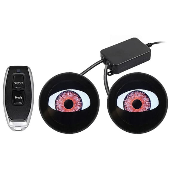 LED Devil Eyes Lights 2PCS, 12V Adjustable Color with 24 Dynamic Modes, Third - Gen Big Eye Lights for Cars, Phone App Controlled, Perfect for Fog Lights, Suitable for All Ages, Upgrade