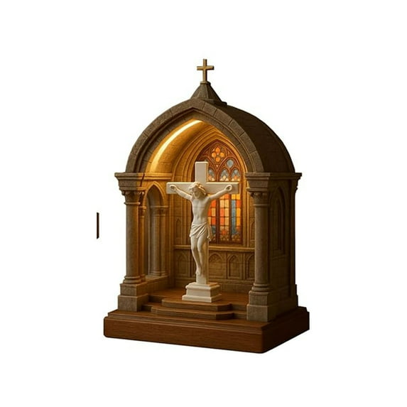 LED Devotional Table Lamp, Christian Figure Statue Decorative Night Light, Handmade Catholic Decorative Table Lamp, Christian Worship Led Prayer Lights, Prayer Supplies