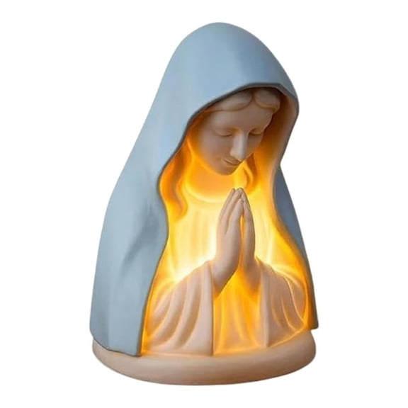 LED Devotional Table Lamp,Virgin Marys Prayer Night Light,Religious Statue Lamp