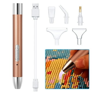2Pack DIY Diamond Painting Art Pen with Light,LED Illumination Pen Art Applicator Accessories,5D Gem Jewel Picker Tool Embroidery Supplies Drill