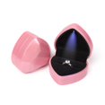 thumbnail image 1 of LED Diamond Ring Box Light Velvet Jewelry Gift Wedding Proposal Engagement - Pink Color, 1 of 4