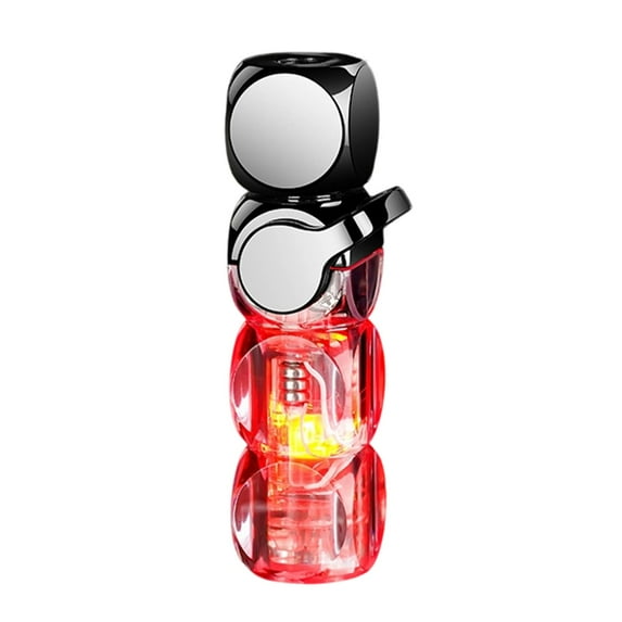LED Dice Lighter Windproof Butane Torch with Green Flame, Transparent Novelty Lighter for Outdoor Camping Candles