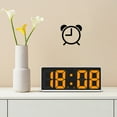 thumbnail image 1 of LED Digital Alarm Clock - Large Display, 5 Brightness Levels, Voice Control, Night Mode, Snooze Function, Date & Temperature Display - White Frame (15.5x6.3x2.3cm), 1 of 7