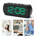 thumbnail image 1 of LED Digital Alarm Clock - Large Display with Dual Alarm, Night Mode & Voice Wake-Up, Battery Backup, Green Desktop Clock for Bedroom/Kitchen (4.5 Inch), 1 of 7