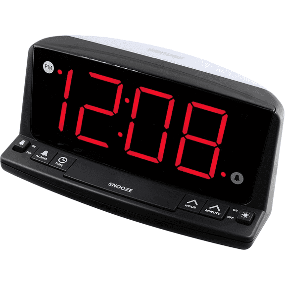 LED Digital Alarm Clock Simple Operation - Easy to See Large Numbers, Built in Night Light, Loud Beep Alarm with Snooze, Bright Big Red Digit Display