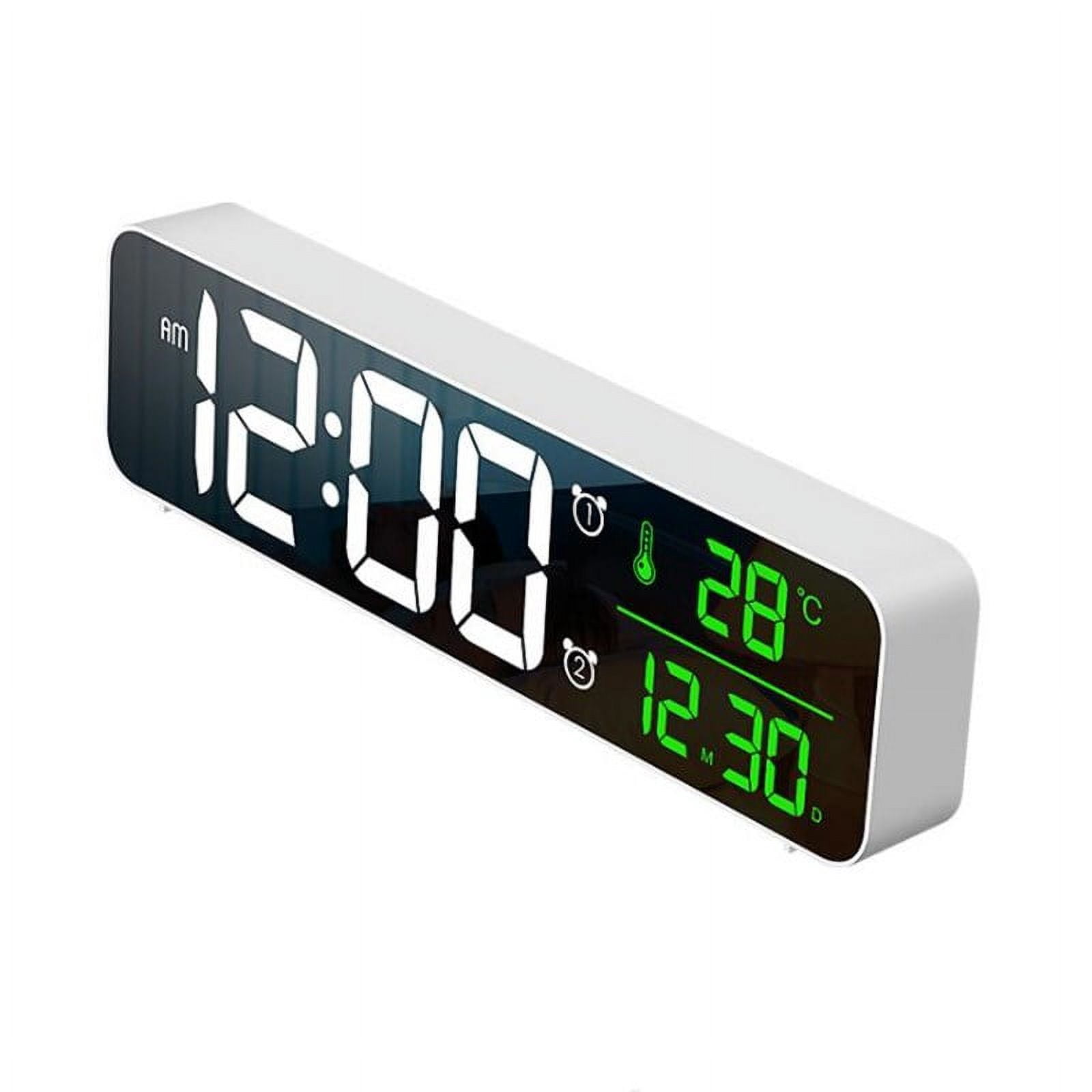 LED Digital Alarm Clock Temperature Date Display Snooze USB Desktop ...