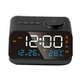 thumbnail image 1 of LED Digital Alarm Clock Time Calendar Temperature FM Radio Bedside Snooze Clock, 1 of 7