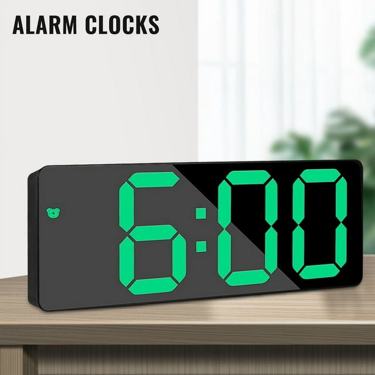 LED Digital Alarm Clock USB/Battery Operated Adjustable Backlight Voice ...