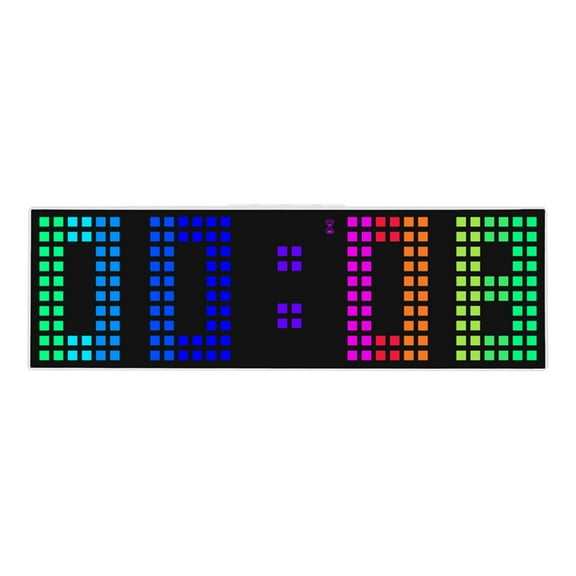 LED Digital Alarm Clock Voice Controlling Wall Table Clock Alarms Countdown Timer Colorful Display Digital Clock