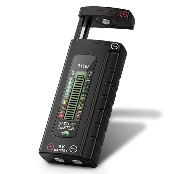 LED Digital Battery Tester, Detector Battery Level Checker, LED Display No Battery Required Universal Household Digital Electrical Battery Checker Tester Type A for AA AAA C D 9V 1.5V Cell