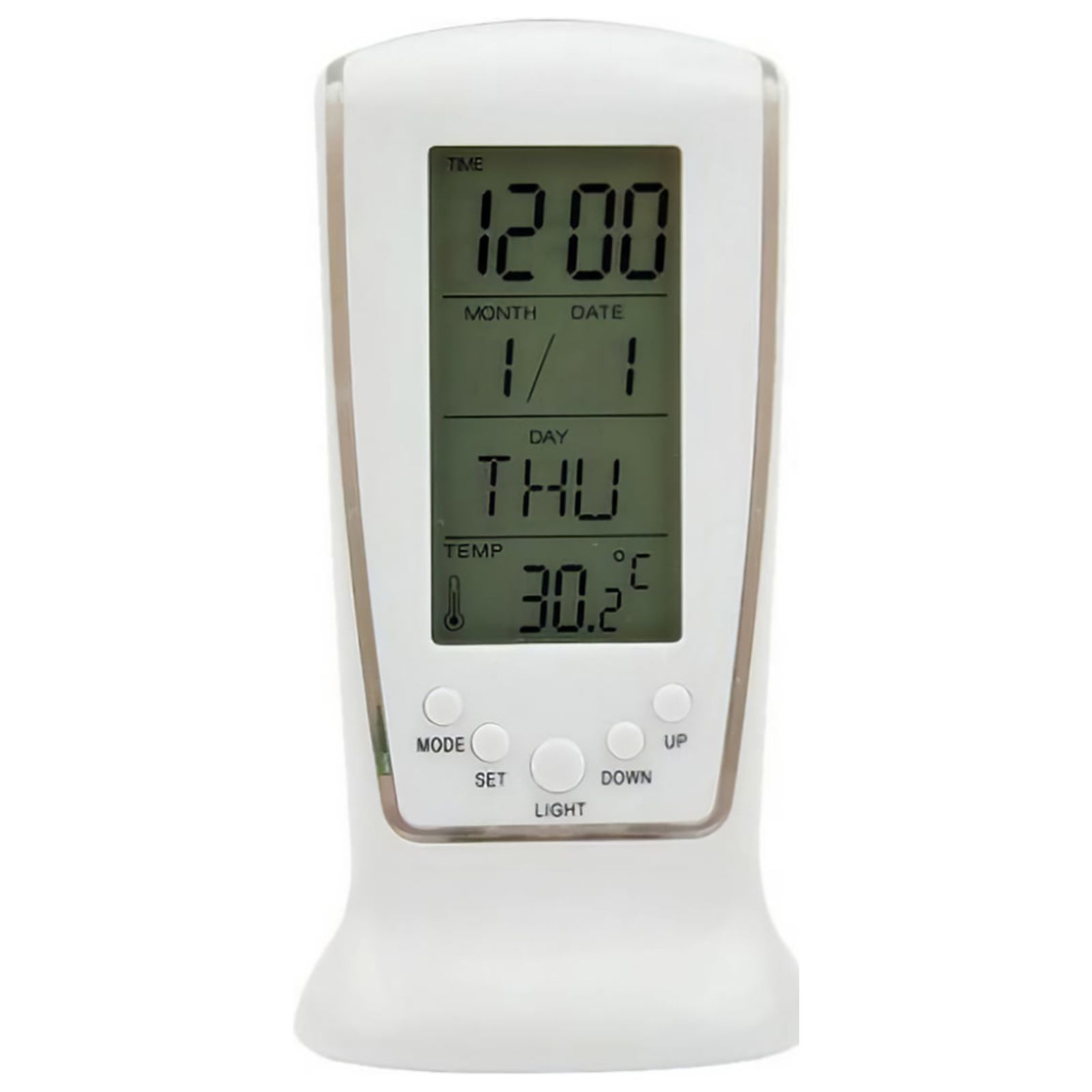 LED Digital Clock Night Light Clock Large Display Time Date Alarm with