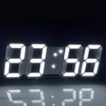 thumbnail image 1 of LED Digital Clock Wall Deco Glowing Night Mode Adjastable Electronic Table Clock Wall Clock Decoration Living Room LED Clock Christmas Decorations for Home On 2024, 1 of 7