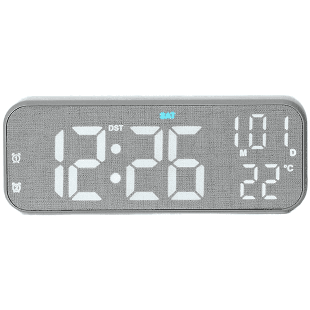 LED Digital Desk Clock with Date Temperature Week Display Alarm for ...