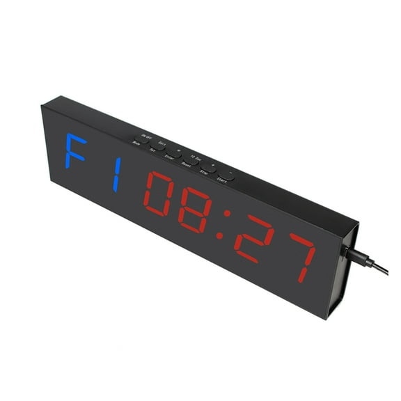 LED Digital Display Fitness Interval Timer Adjustable Brightness Countdown Remote Control Gym Stopwatch Exercising Clock ,Multi-Functional