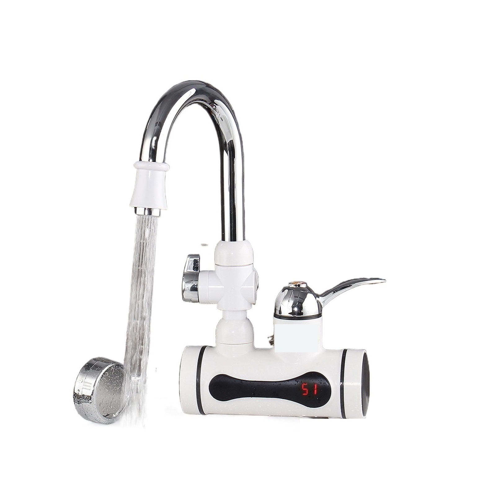 LED Digital Electric Water Heater Mixer Tap,Kitchen Sink Faucet Instant