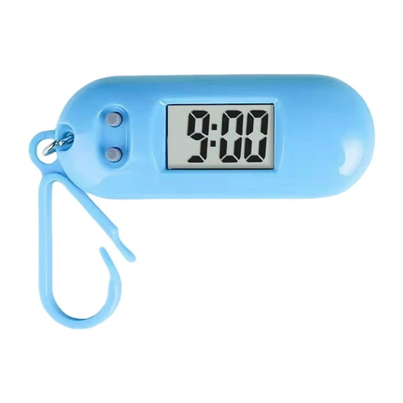 LED Digital Keychain Pocket Watch Portable Miniature Clock for Students Kids Lightweight Timepiece Backpack Pendant
