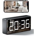 thumbnail image 1 of LED Digital Mirror Clock 2 Types, Alarm/Snooze, Temperature, LED Mirror Clock (Rectangle), 1 of 6
