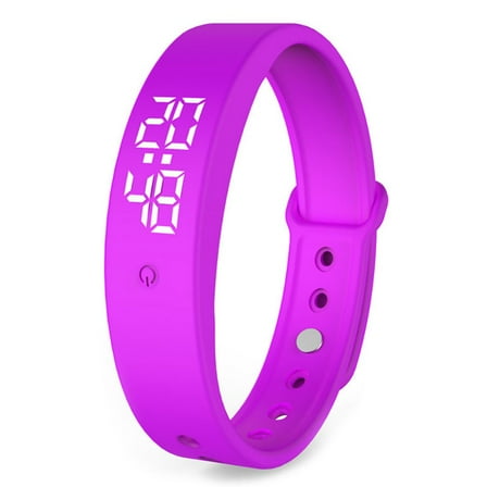 LED Digital Smart Bracelet With Body Temperature Measurement,Time/Date,Vibration Alarm Clock,USB Charged