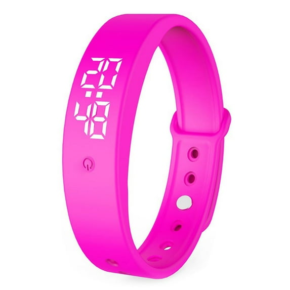 LED Digital Smart Bracelet With Body Temperature Measurement,Time/Date,Vibration Alarm Clock,USB Charged