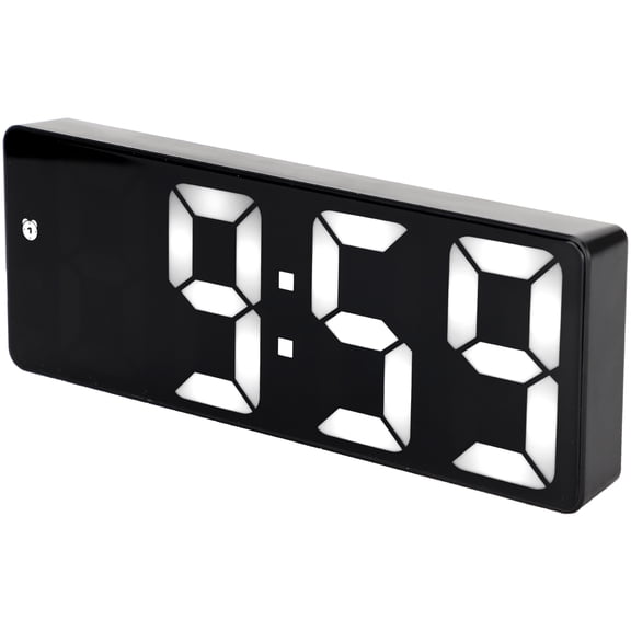 LED Digital Table Clock Rectangular Mirrored Desktop Display USB Electronic Snooze Alarm Clock with Dual Units 6.3 x 2.7 x 0.9 Inches / 15.9 x 6.9 x 2.4 CM