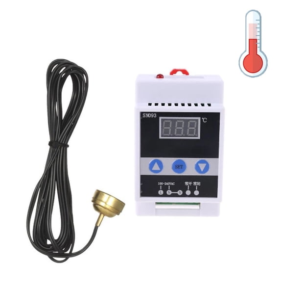 LED Digital Temperature Controller AC 110-240V Guide Thermoregulator Thermostat Refrigeration Heating Temperature
