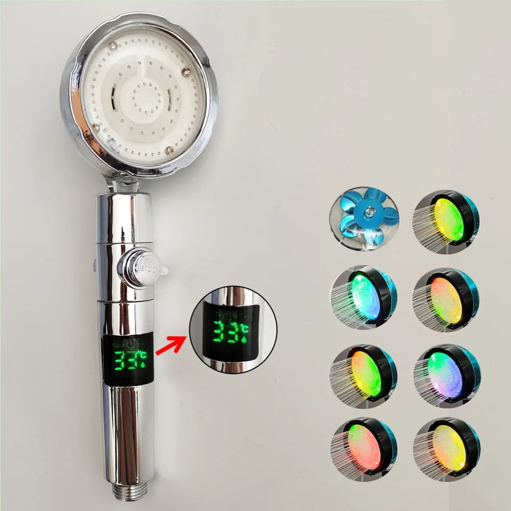 LED Digital Temperature Display Shower Head Temperature Control