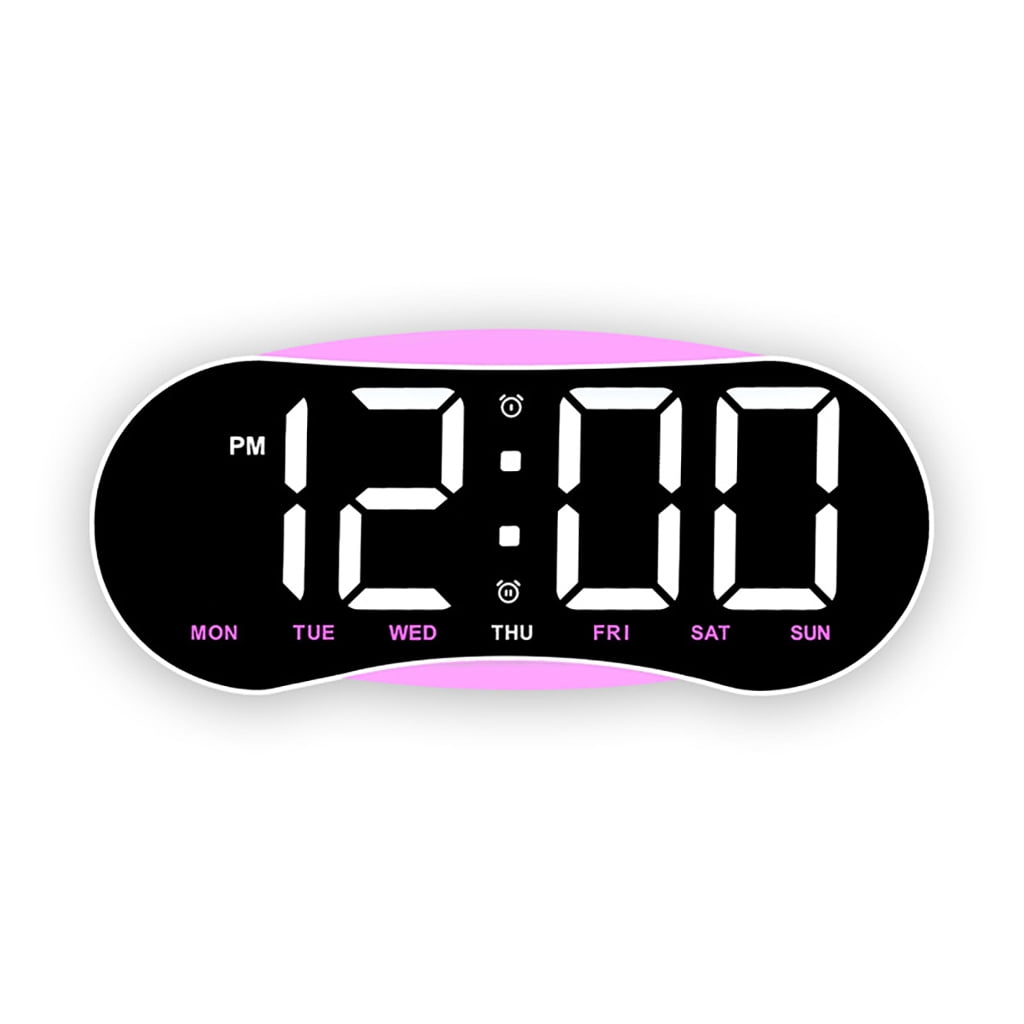 LED Digital Wall Clock Large Display,Temperature Auto Dimming Date ...