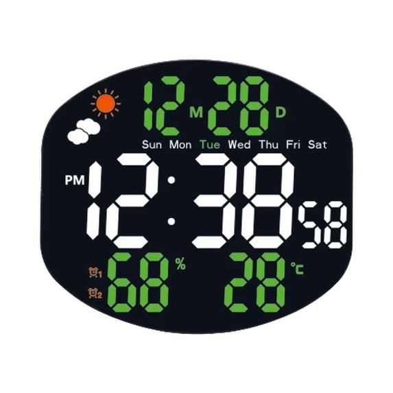 Led Remont LED Digital Wall Clock Large Display USB Power Alarm Clock Remote ...