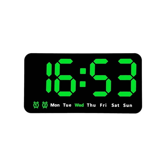 LED Digital Wall Clock with 2 Alarm Large Display Alarm Clock for Living Room Office Classroom Gym Shop Decor