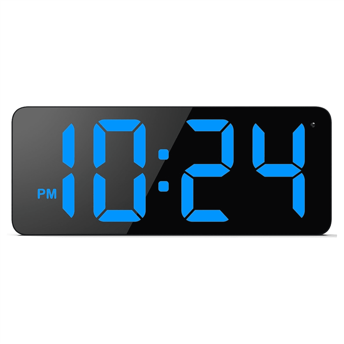 LED Digital Wall Clock with Large Display Digits, AutoDimming, 12/24Hr