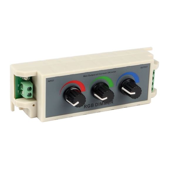 LED Dimmer Knob Controller 12V-24V 3 Channel RGB Strips Controller Switches Replacement LED Strips Dimmer Easy to Install