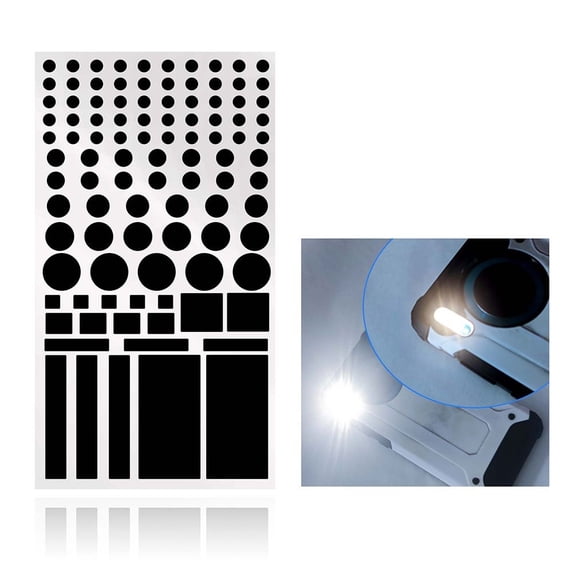 LED Dimming Stickers Blackout Decals 50-100 Shading Rate 8x4inch Light Blocking Stickers For Electronics Car Light Blocking Trim