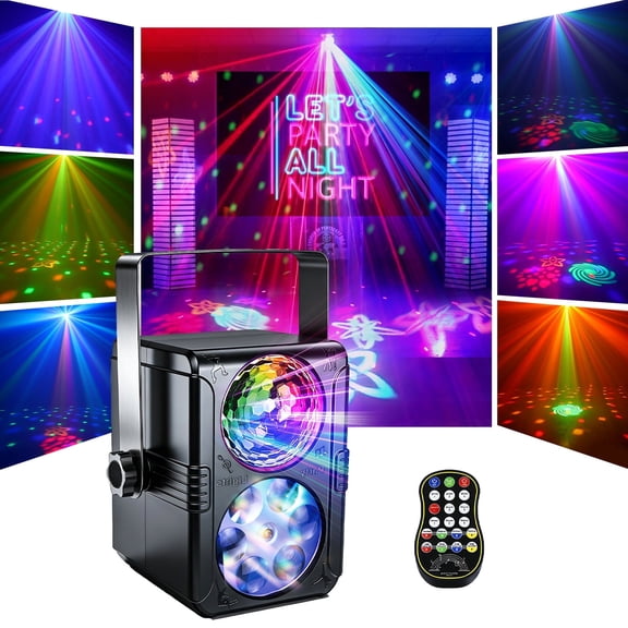 LED Disco Ball Light With Remote Control And Type-C - Black Small Projector Lamp, ABS Material, Suitable For KTV, Birthday Party, Home, Club, WeddingMother's DayIndependence Day Decorations
