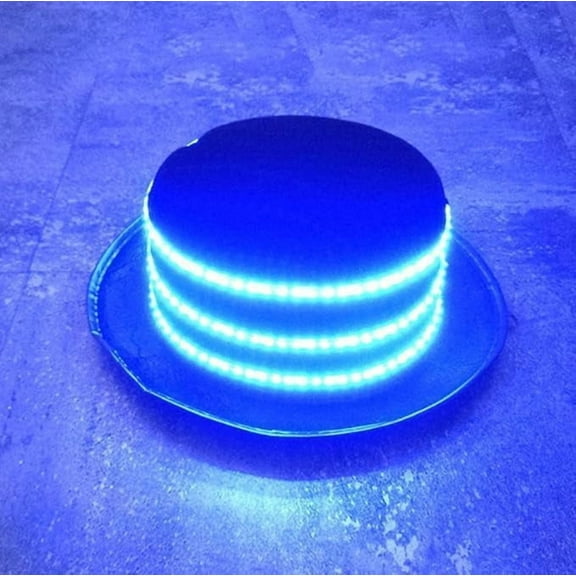 LED Disco Top Hat Unisex Flashing LED Hat Jazz Hats for Men Women Party Costume LED Party Hat