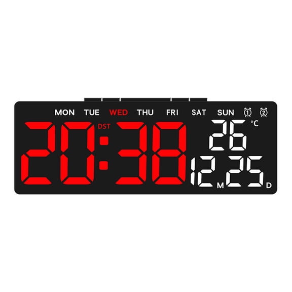 LED Display Digital Clock with Alarm, Timers, Date and Temperature Features for Modern Decoration