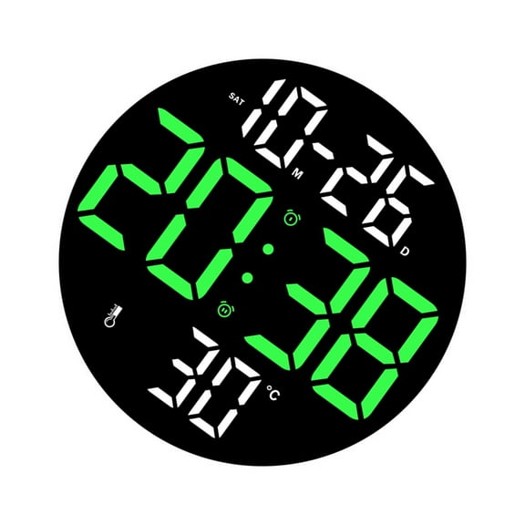 LED Display Time Date Temperature Clock High Brightness LED Screen Clock for Home and Office
