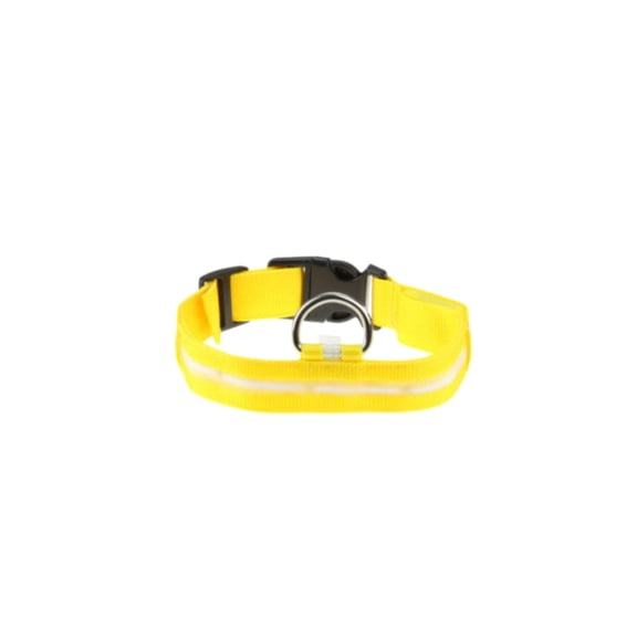 LED Dog Collar Glow In The Dark High Visibility Flashing Nylon Pet Collar for Small Medium Dogs Night Walking