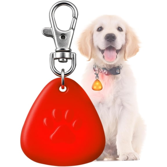 LED Dog Collar Light, Clip-On Dog Safety Light for Night Walking, High Visibility Light Up Dog Collar Accessory for Summer Camping & Hiking, Lightweight for All Pets, Red