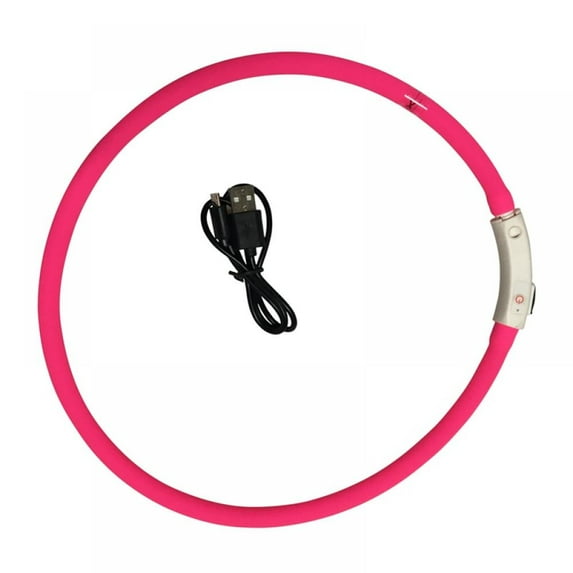 LED Dog Collar, USB Rechargeable, Glowing pet Dog Collar for Night Safety, Fashion Light up Collar for Small Medium Dogs