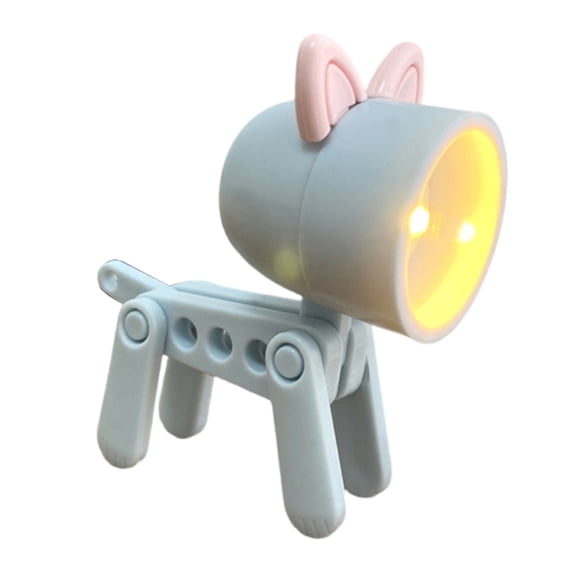 LED Dog Desk Lamp with Moveable Limbs and Adjustable Head Deer Light Plastic Texture for Eye Protection and Comfortable