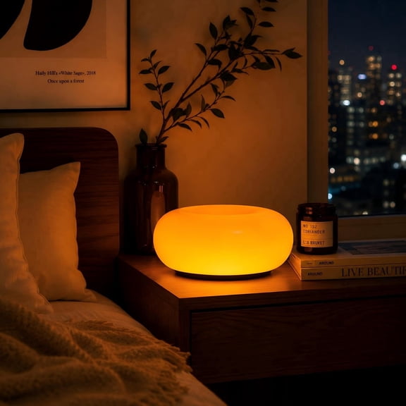 LED Donut Table Lamp And Wall Sconce 2-in-1 Dimmable Touch Night Light For Bedroom Charging Version