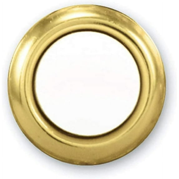 Globe Electric LED Doorbell Push Button - Lighted, Wired, Round, Plastic, Gold
