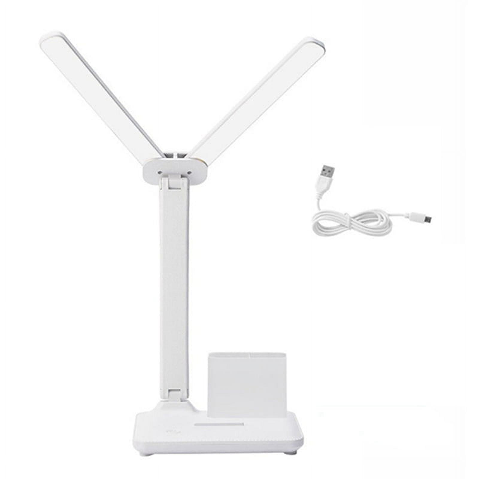 LED DoubleHead Desk Lamp,32PCS LED Lights Table Lamp with USB Charging