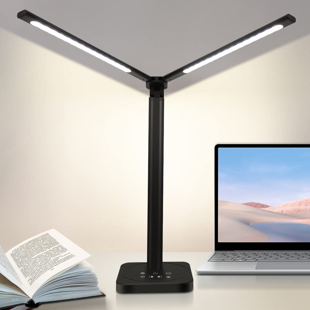 LED Double Head Desk Lamp,Double Swingarm Table Lamps, Piano Lamp