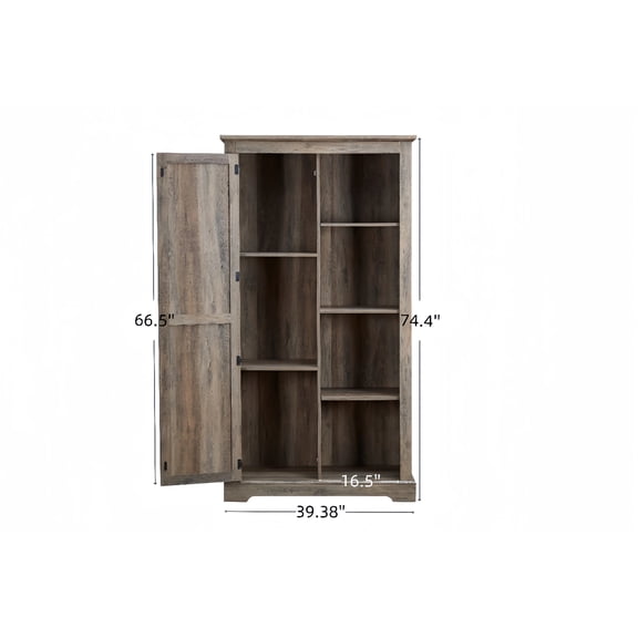 LED Drawer Storage Wood Gray Cabinet Barn Door Country Rustic Farmhouse