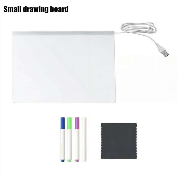 LED Drawing Board, 5.91” × 5.91” Light Up Acrylic Message Board, Daily Entertainment Tool for Holiday Gift