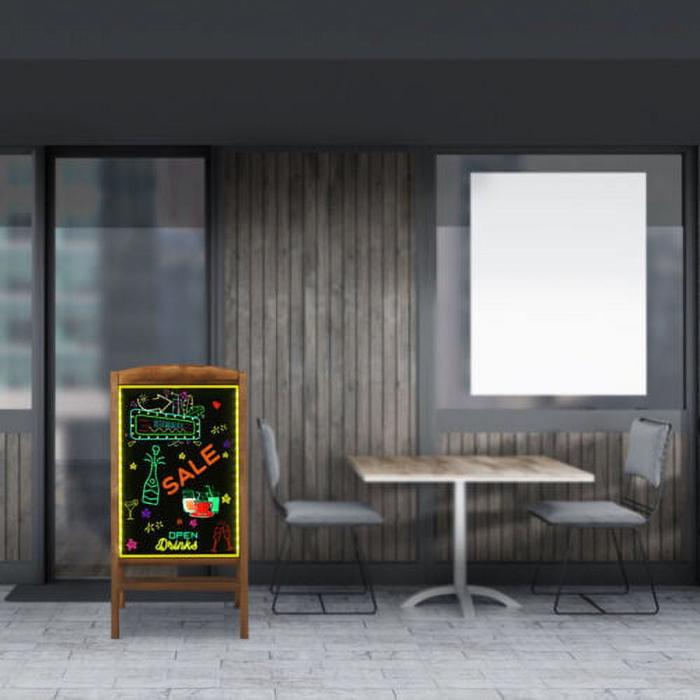 LED Drawing Chalk Board, Dryerase Neon Sign with Stand for Restaurant ...