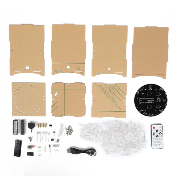 LED Dreamy Photocoil Music Spectrum 8x32 Dot Matrix Kit, 5V USB DIY Welding Assembly