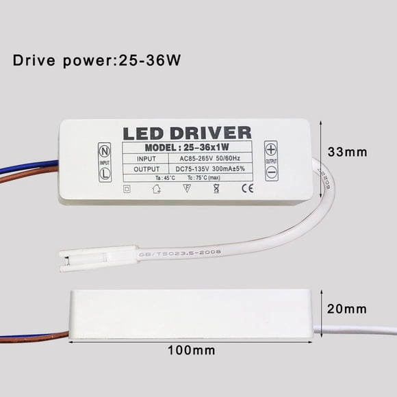 LED Driver 300mA 1W 3W 5W 7W 12W 18W 20W 25W 36W for LEDs Power Supply Unit AC85-265V Lighting Transformers for LED Power Lights-4-7W