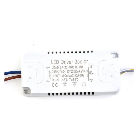 LED Driver 3color Adapter 8-24W 20-40W 30-50W 40-60W 50-70W For LED Lighting Non-Isolating Transformer Replacement ,Ease of Installation